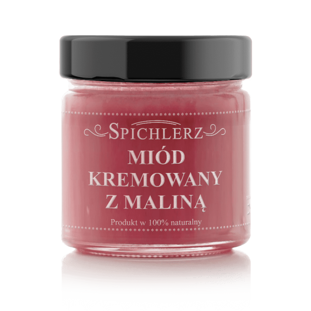 Miód kremowany z maliną 250g