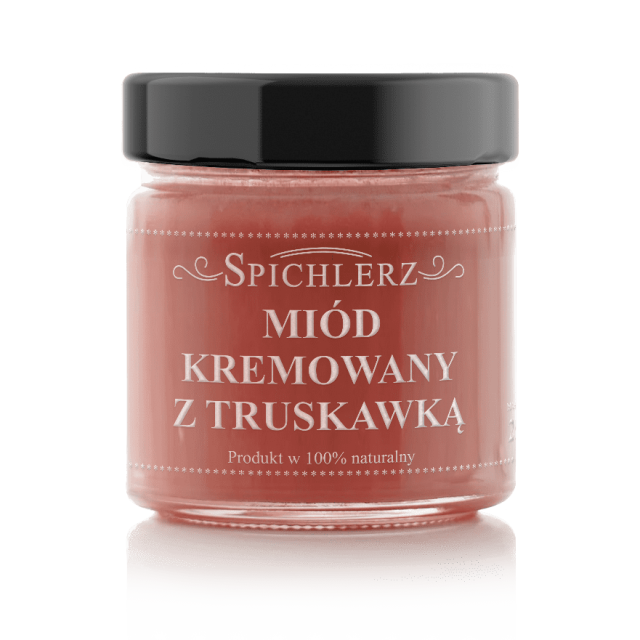 Miód kremowany z truskawką 250g