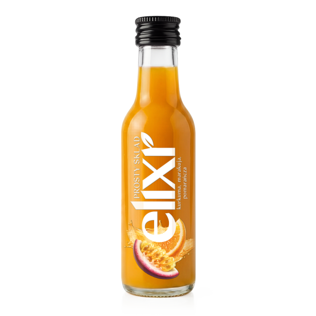 Shot Elixr 50ml - kurkuma marakuja pomarańcza