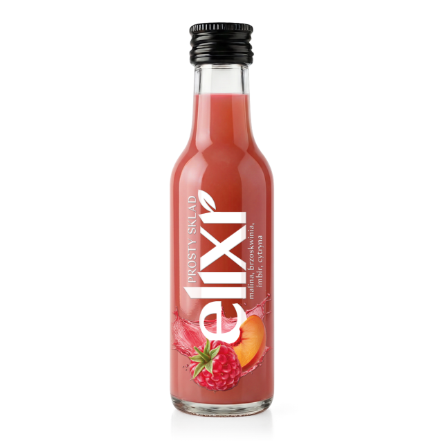 Shot Elixr 50ml - malina imbir brzoskwinia cytryna