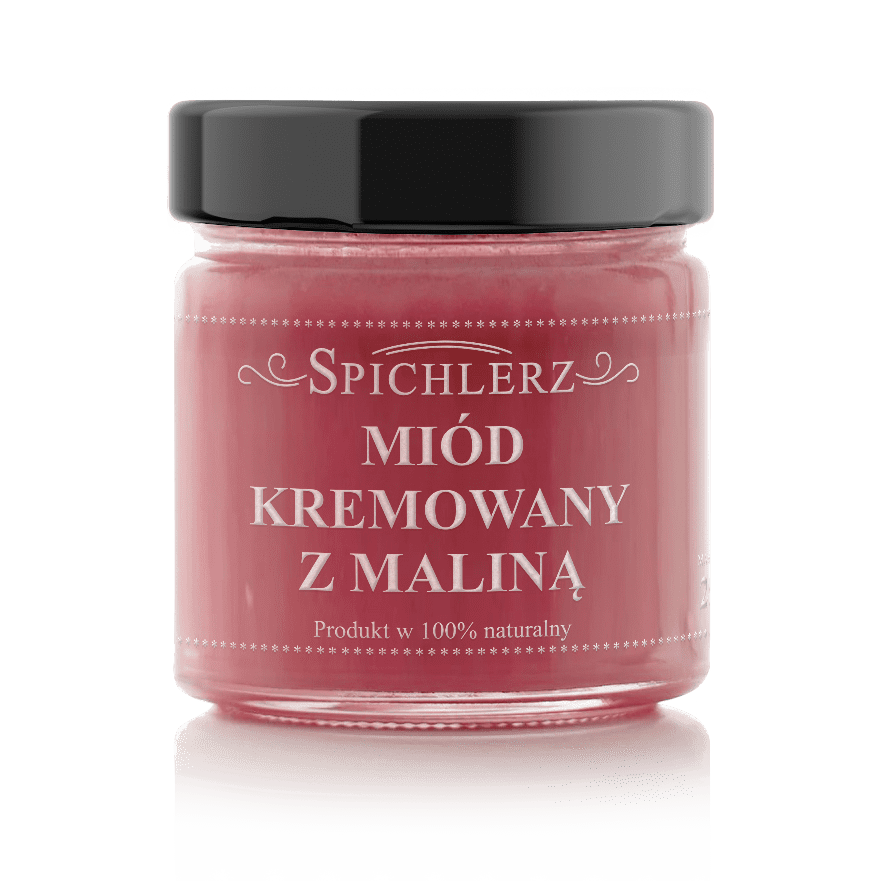 Miód kremowany z maliną 250g