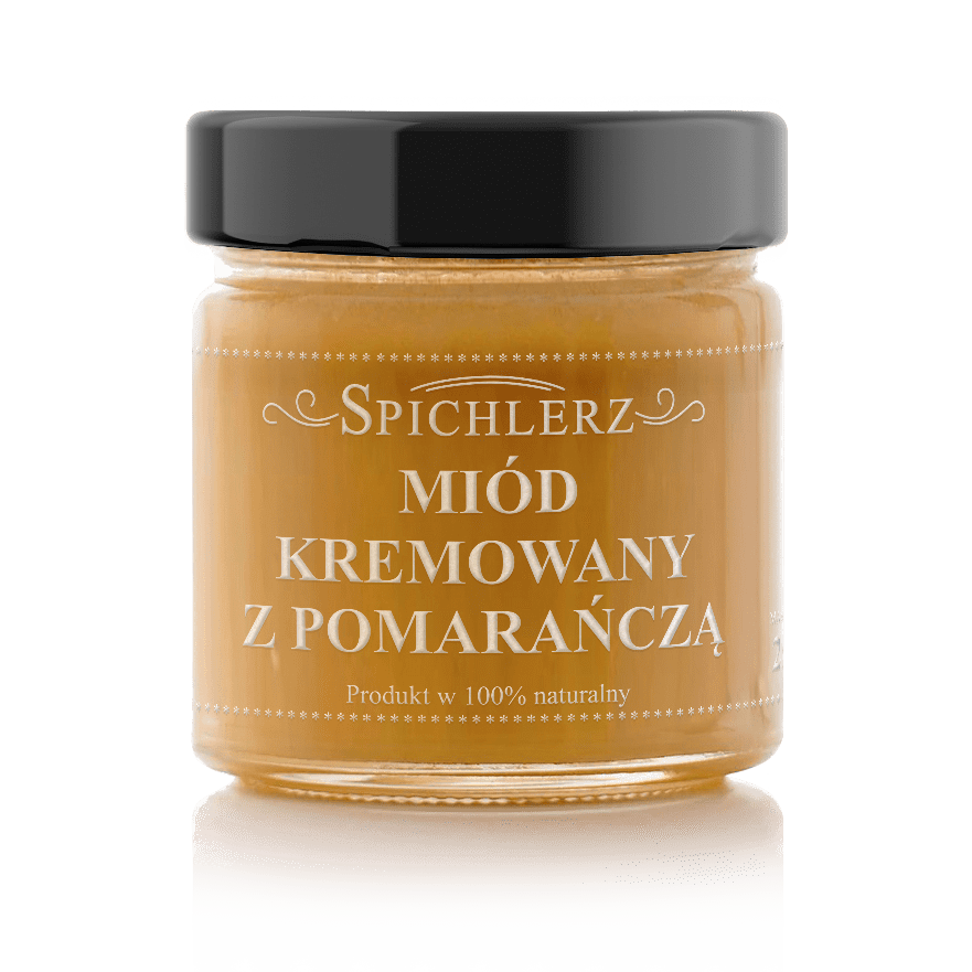 Miód kremowany z pomarańczą 250g