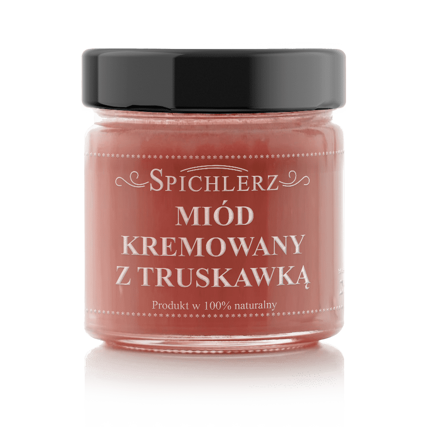 Miód kremowany z truskawką 250g