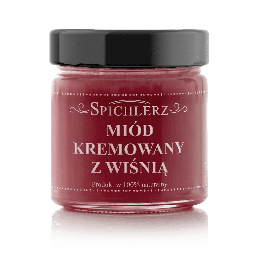 Miód kremowany z wiśnia 250g