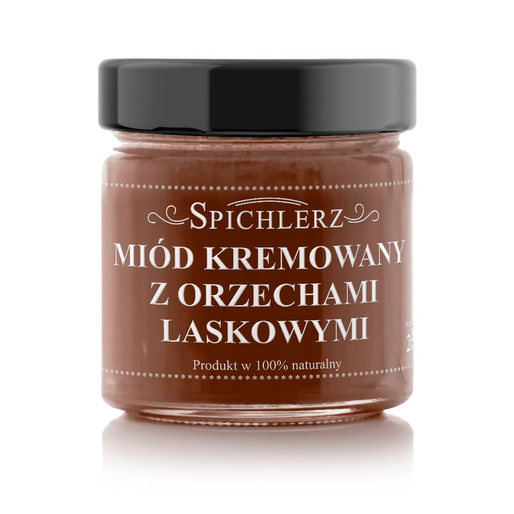 Miód kremowany z orzechem laskowym 250g